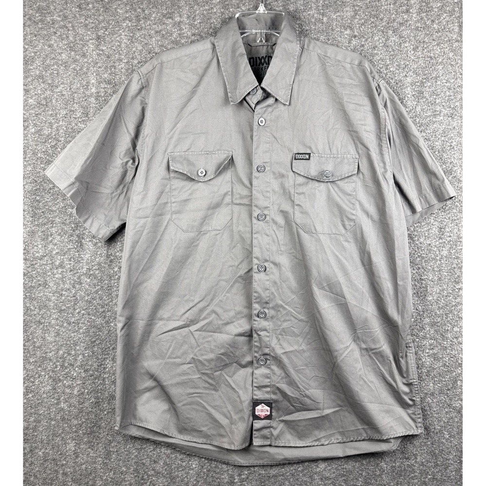 DIXXON Workforce Form and Function Gray Button Up… - image 1